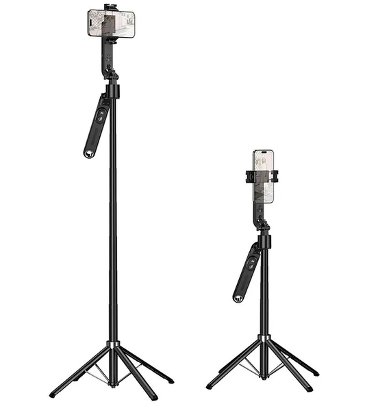 Selfie Stick Bluetooth HOCO K32 Face Tracking, 4.5 cala - 7 cali, Czarny