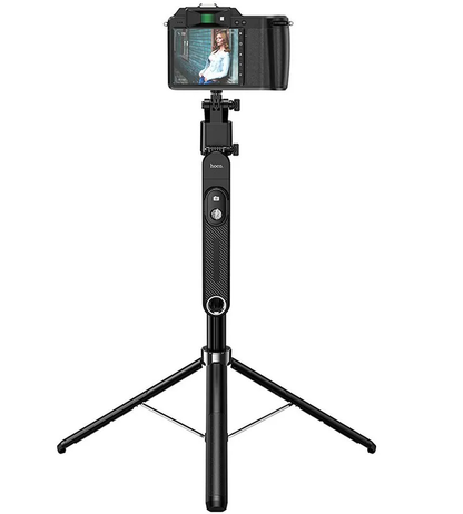 Selfie Stick Bluetooth HOCO K32 Face Tracking, 4.5 cala - 7 cali, Czarny