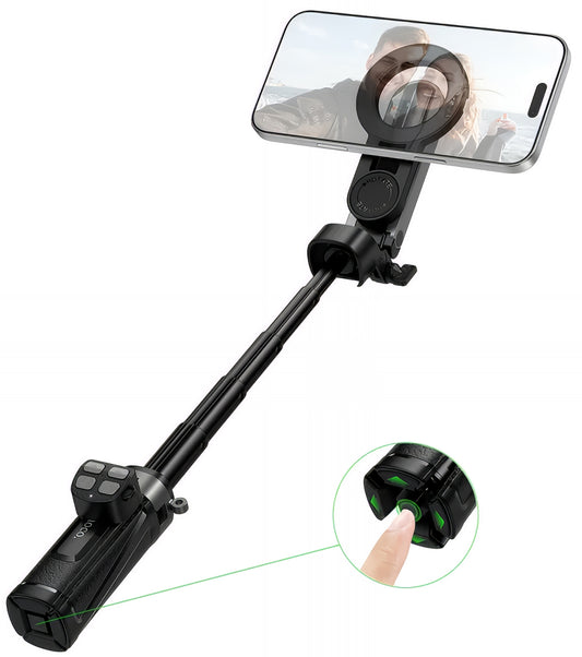 Selfie Stick Bluetooth HOCO K27 Pro, Uniwersalny, Czarny