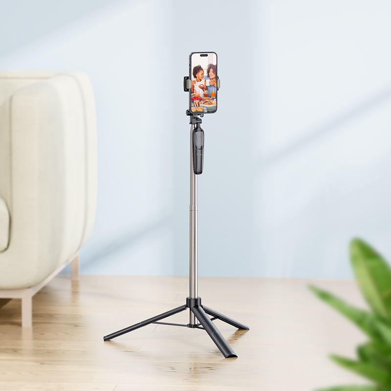 Selfie Stick Bluetooth HOCO K19 Soul Live Broadcast, uniwersalny, czarny 