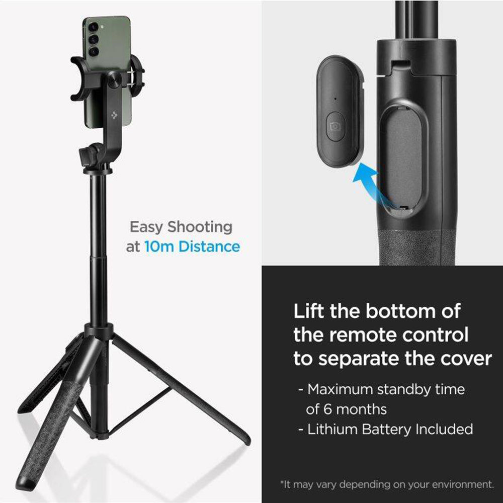 Selfie Stick Bluetooth Spigen S560W, Uniwersalny, Czarny