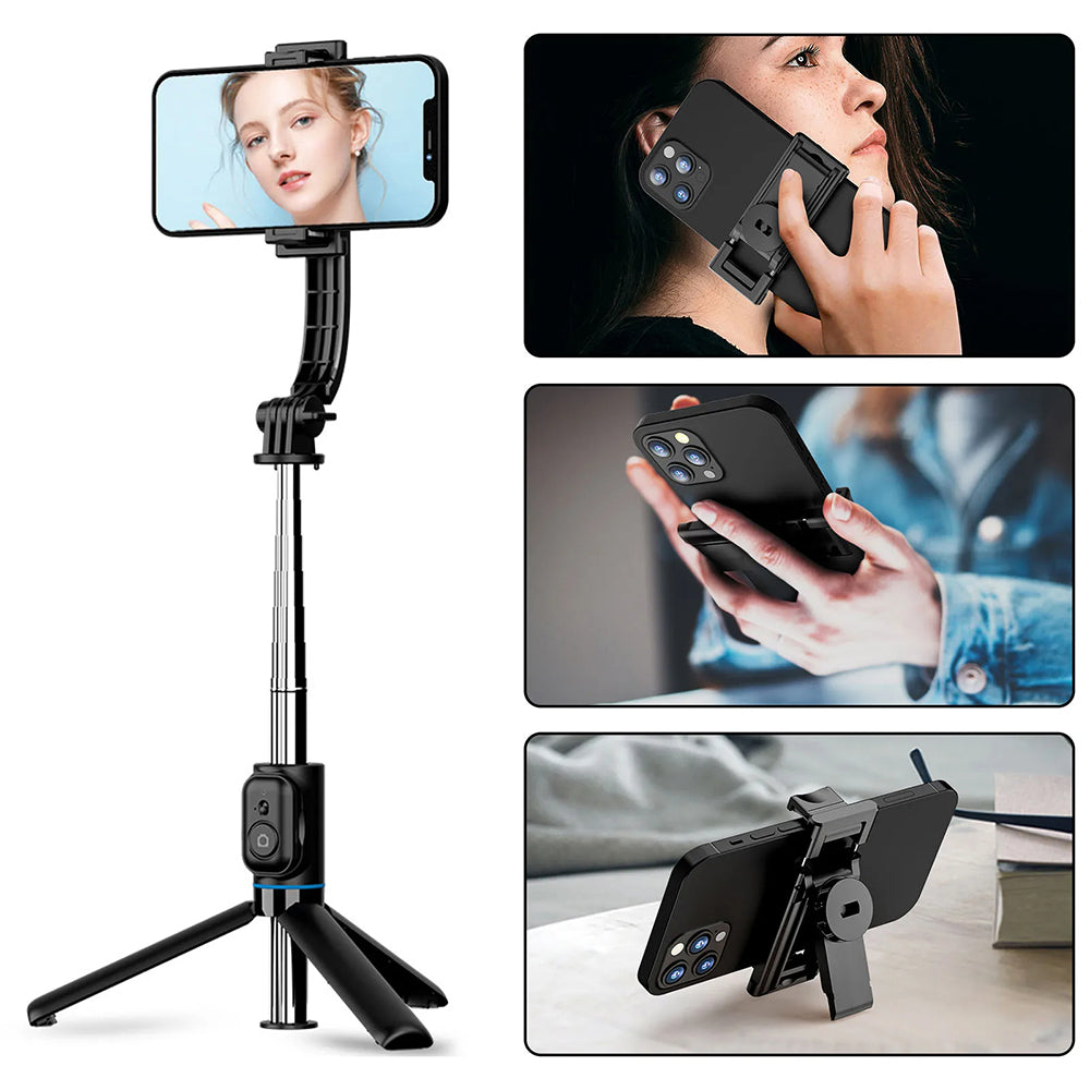 Selfie Stick Bluetooth Techsuit C01, Uniwersalny, Czarny