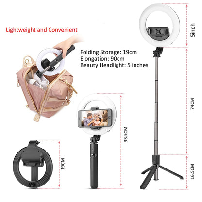 Selfie Stick Bluetooth Techsuit L07, Uniwersalny, Czarny