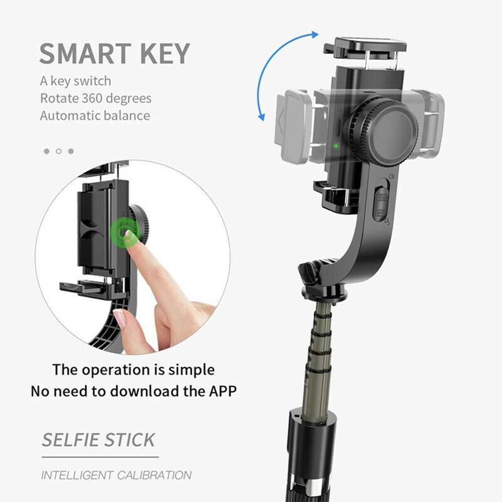 Selfie Stick Bluetooth Techsuit L08, Uniwersalny, Czarny