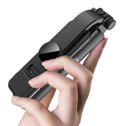 Selfie Stick Bluetooth Techsuit L10s, Uniwersalny, Czarny