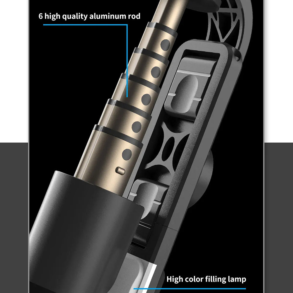 Selfie Stick Bluetooth Techsuit L10s, Uniwersalny, Czarny