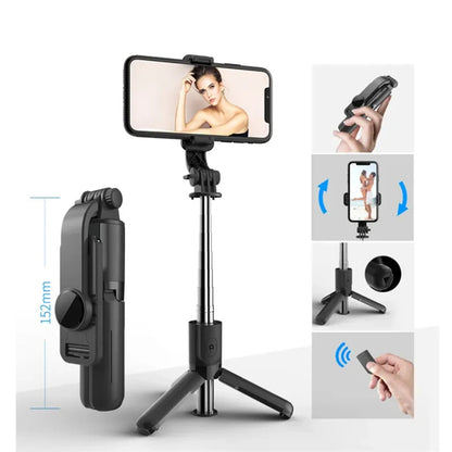 Selfie Stick Bluetooth Techsuit L11, Uniwersalny, Czarny