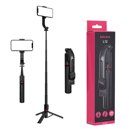 Selfie Stick Bluetooth Techsuit L12, Uniwersalny, Czarny