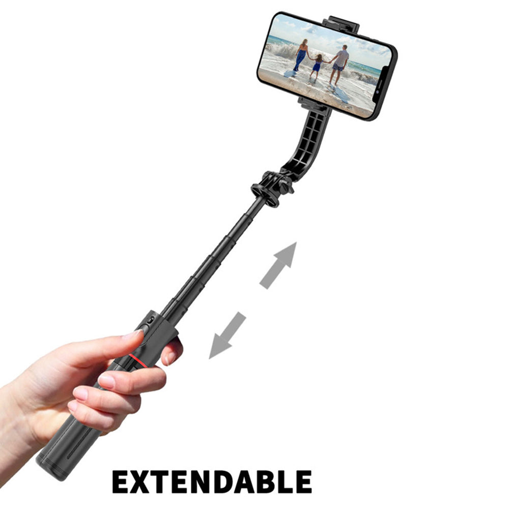 Selfie Stick Bluetooth Techsuit L12, Uniwersalny, Czarny
