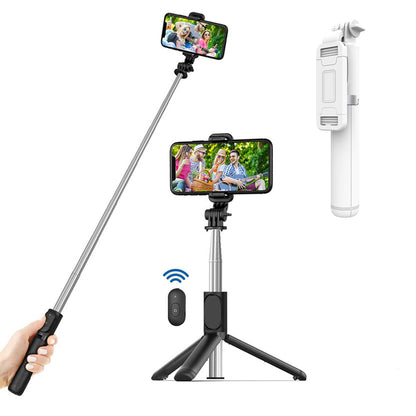 Selfie Stick Bluetooth Techsuit Q01, Uniwersalny, Biały