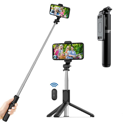 Selfie Stick Bluetooth Techsuit Q01, Uniwersalny, Czarny