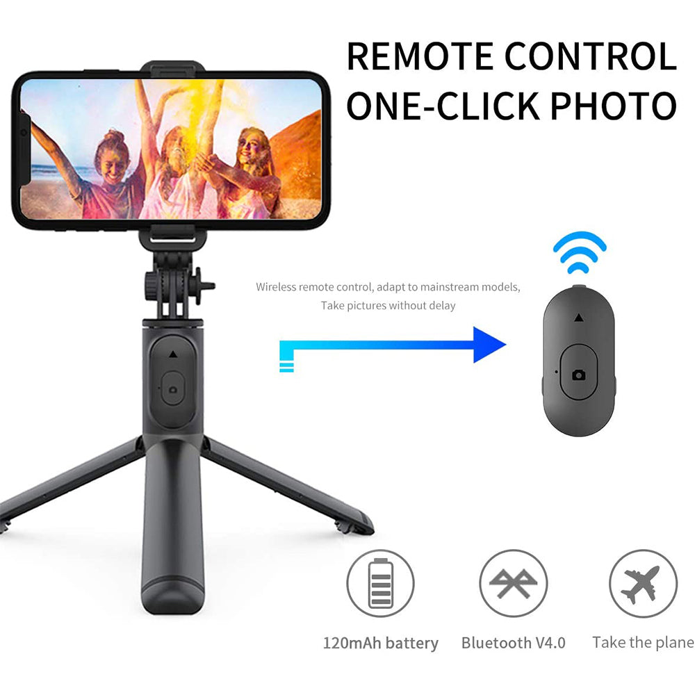 Selfie Stick Bluetooth Techsuit Q01, Uniwersalny, Czarny