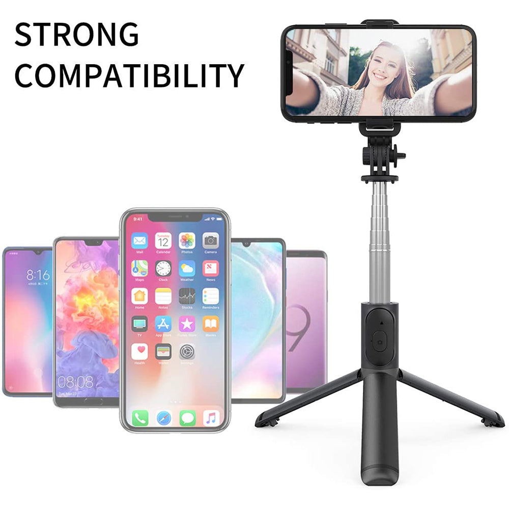 Selfie Stick Bluetooth Techsuit Q01, Uniwersalny, Czarny