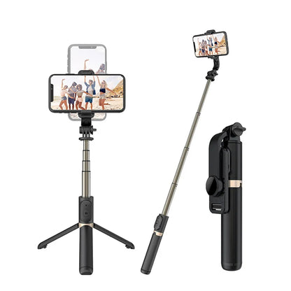 Selfie Stick Bluetooth Techsuit Q03, Uniwersalny, Czarny