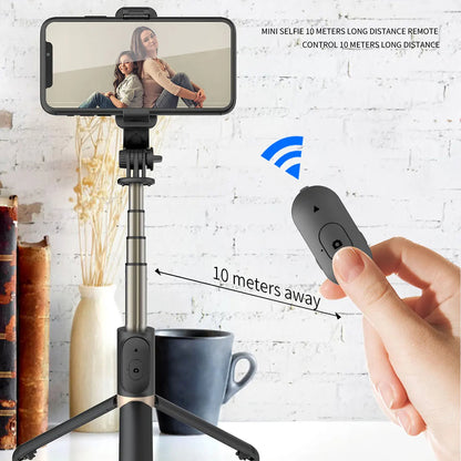 Selfie Stick Bluetooth Techsuit Q03, Uniwersalny, Czarny