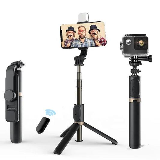 Selfie Stick Bluetooth Techsuit Q03s, Uniwersalny, Czarny