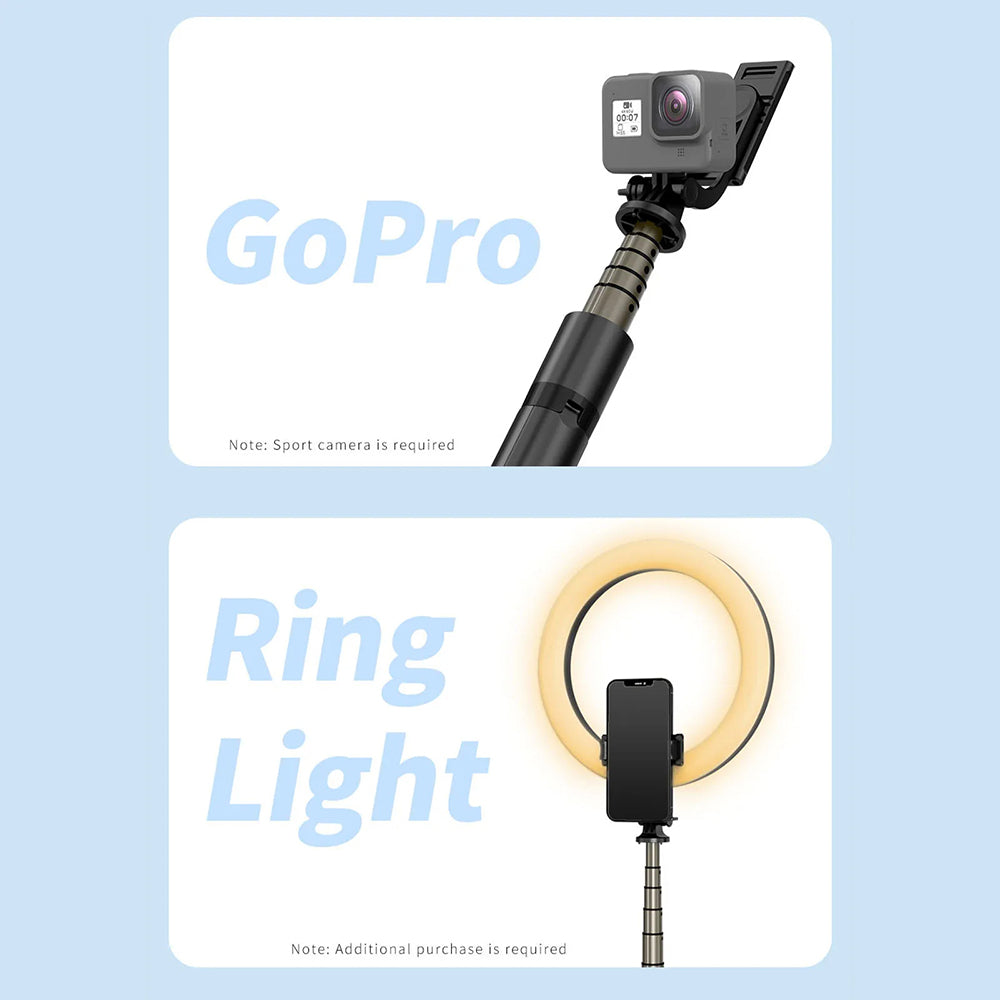 Selfie Stick Bluetooth Techsuit Q06, Uniwersalny, Czarny