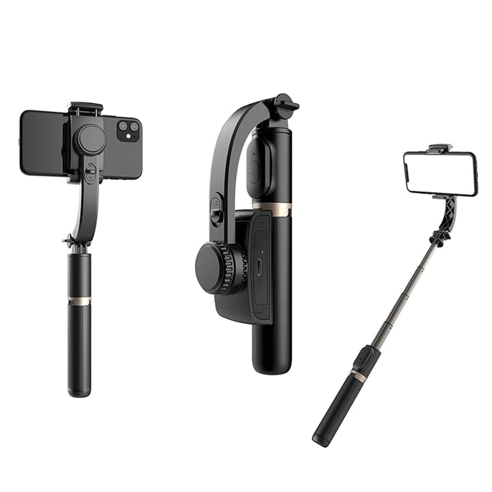 Selfie Stick Bluetooth Techsuit Q08, Uniwersalny, Czarny