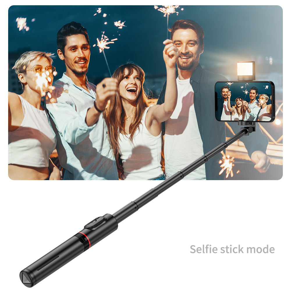 Selfie Stick Bluetooth Techsuit Q12S, Uniwersalny, Czarny