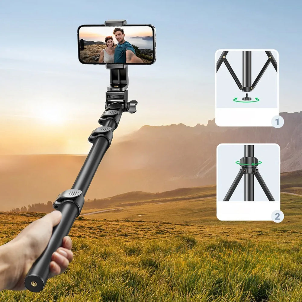 Selfie Stick Bluetooth UGREEN LP680, Uniwersalny, Czarny