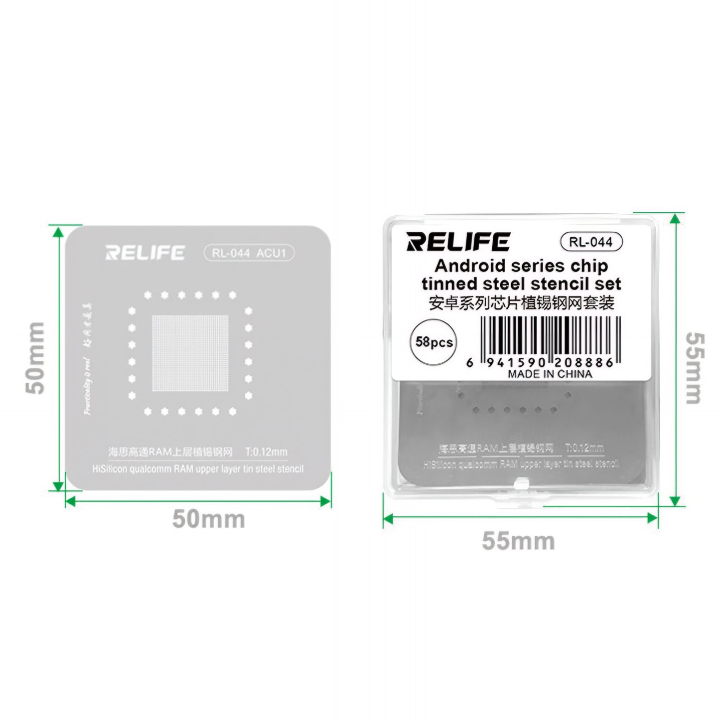 BGA Stencil Relife RL-044 for Android CPU