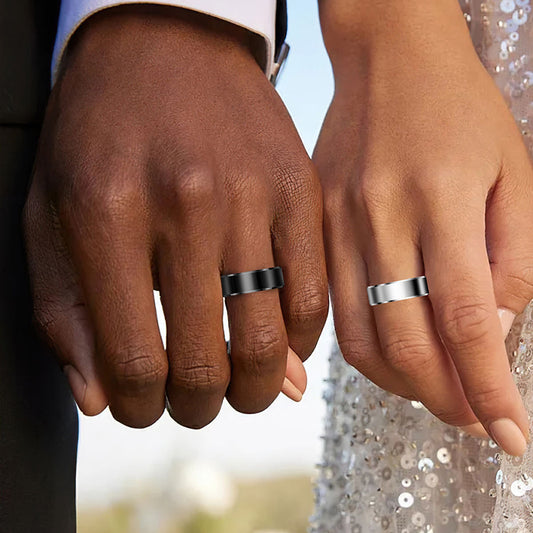 Smart Ring Techsuit R6, Rozmiar 8, Czarny