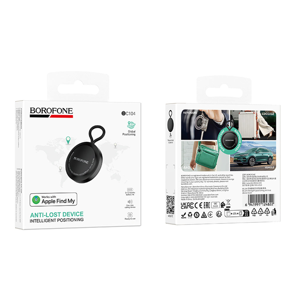 Borofone SmartTag BC104 dla serii iOS, czarny