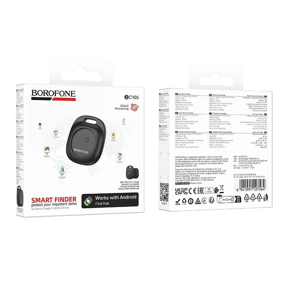 Borofone SmartTag BC105 dla serii Android, czarny