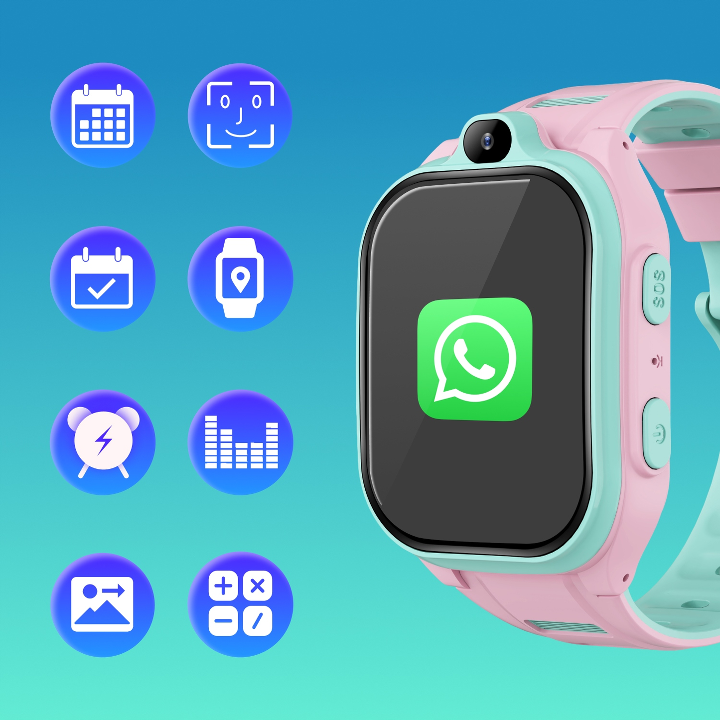 Smartwatch Forever Kids Boost KW-530 Call, Różowy