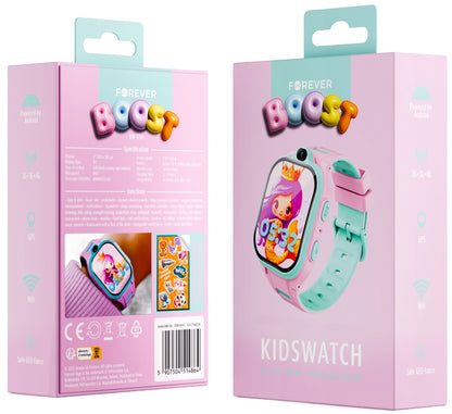 Smartwatch Forever Kids Boost KW-530 Call, Różowy