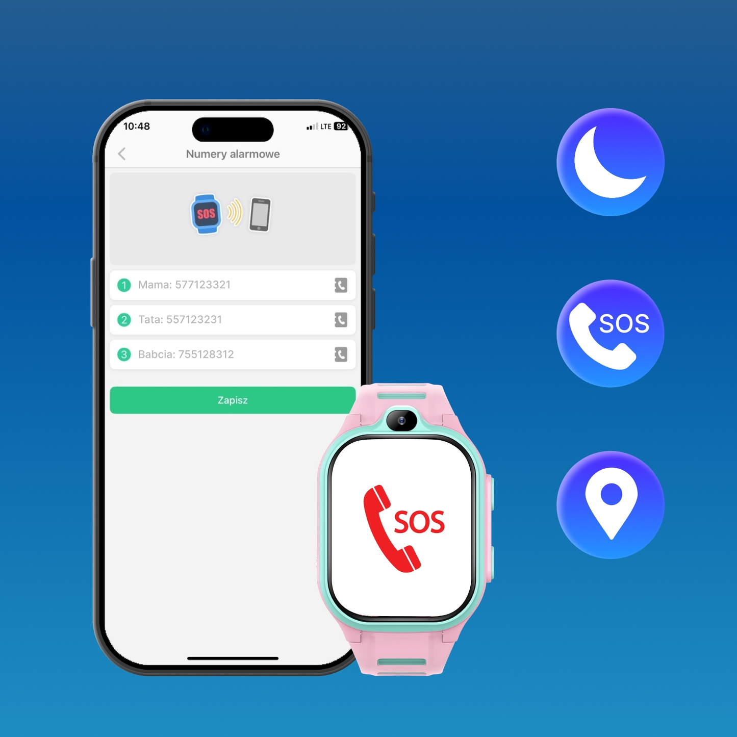 Smartwatch Forever Kids Boost KW-530 Call, Różowy