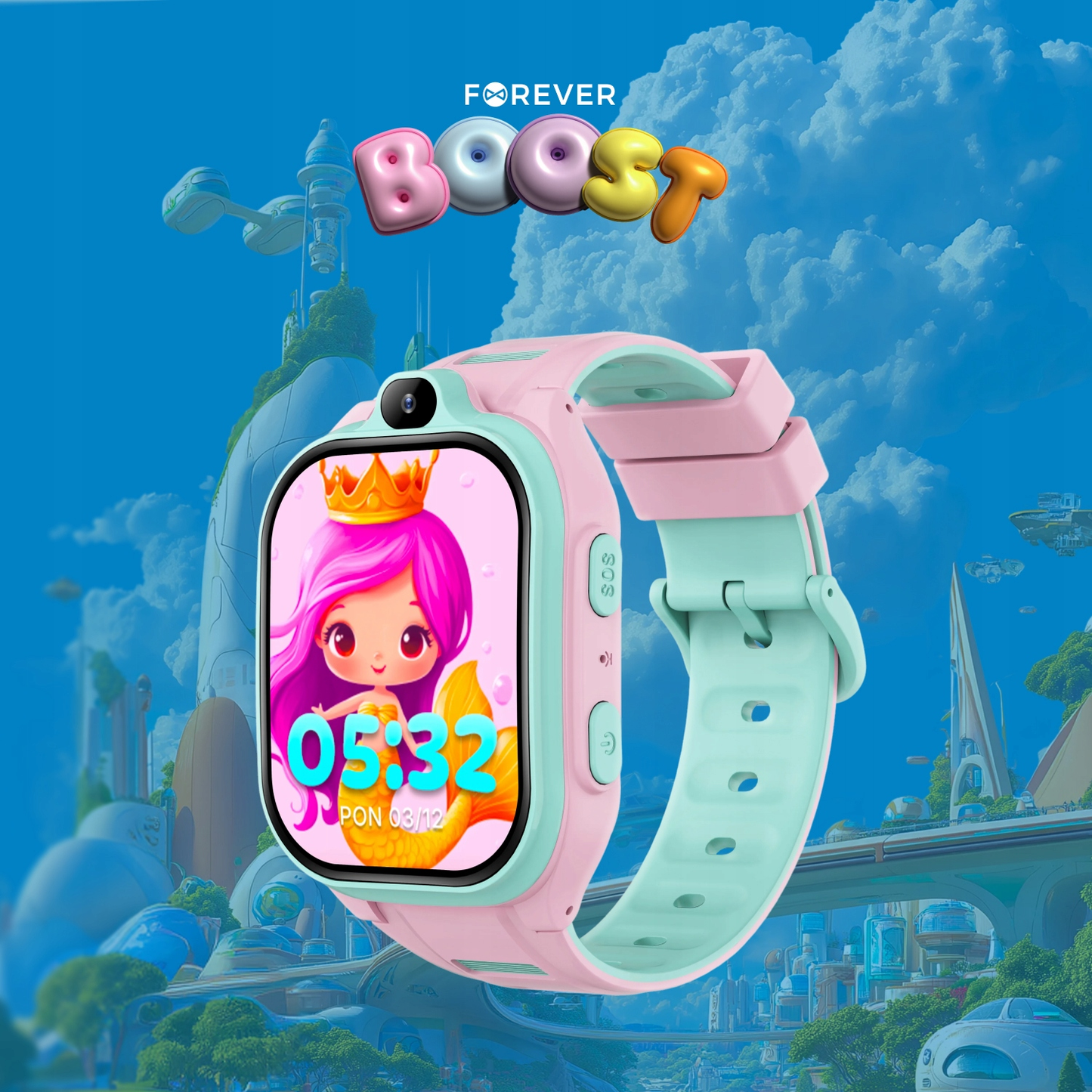 Smartwatch Forever Kids Boost KW-530 Call, Różowy