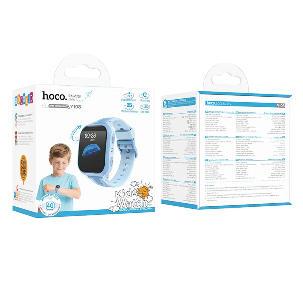 Smartwatch HOCO Y108 Kids Call, Niebieski