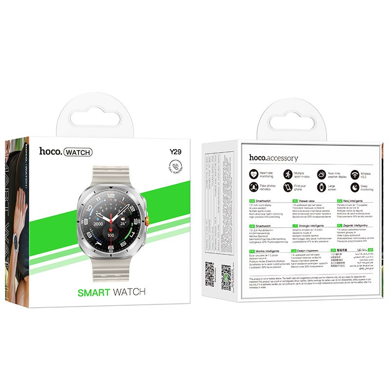 Smartwatch HOCO Y29 Call, Srebrny