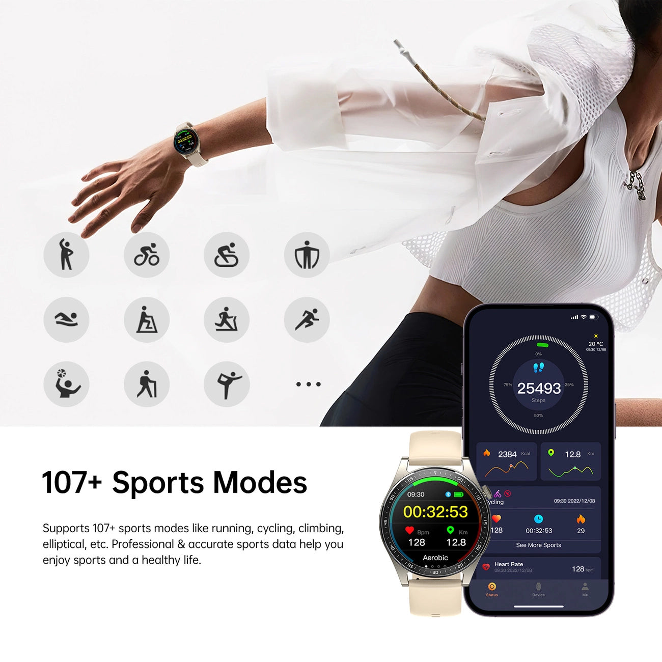 Smartwatch Joyroom JR-FC2 Call, Złoty