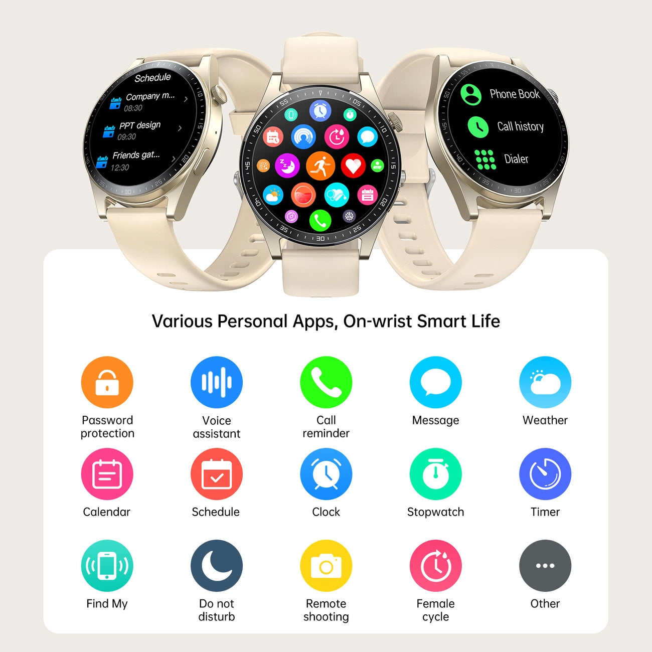 Smartwatch Joyroom JR-FC2 Call, Złoty