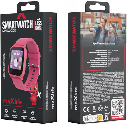 Smartwatch MaXlife Kids MXSW-200, Różowy