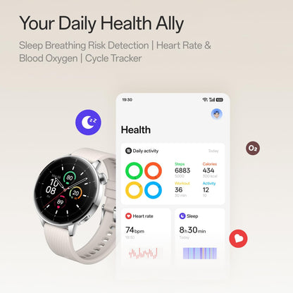 Smartwatch OnePlus Watch 3, 43mm, Srebrny 5491100422