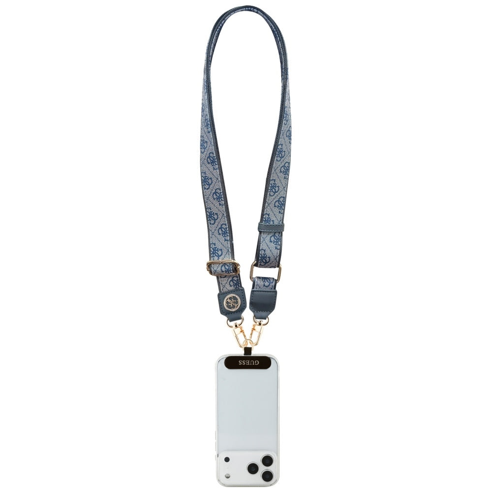 Sznurek do Telefonu Guess 4G Strass Metal Logo, Niebieski