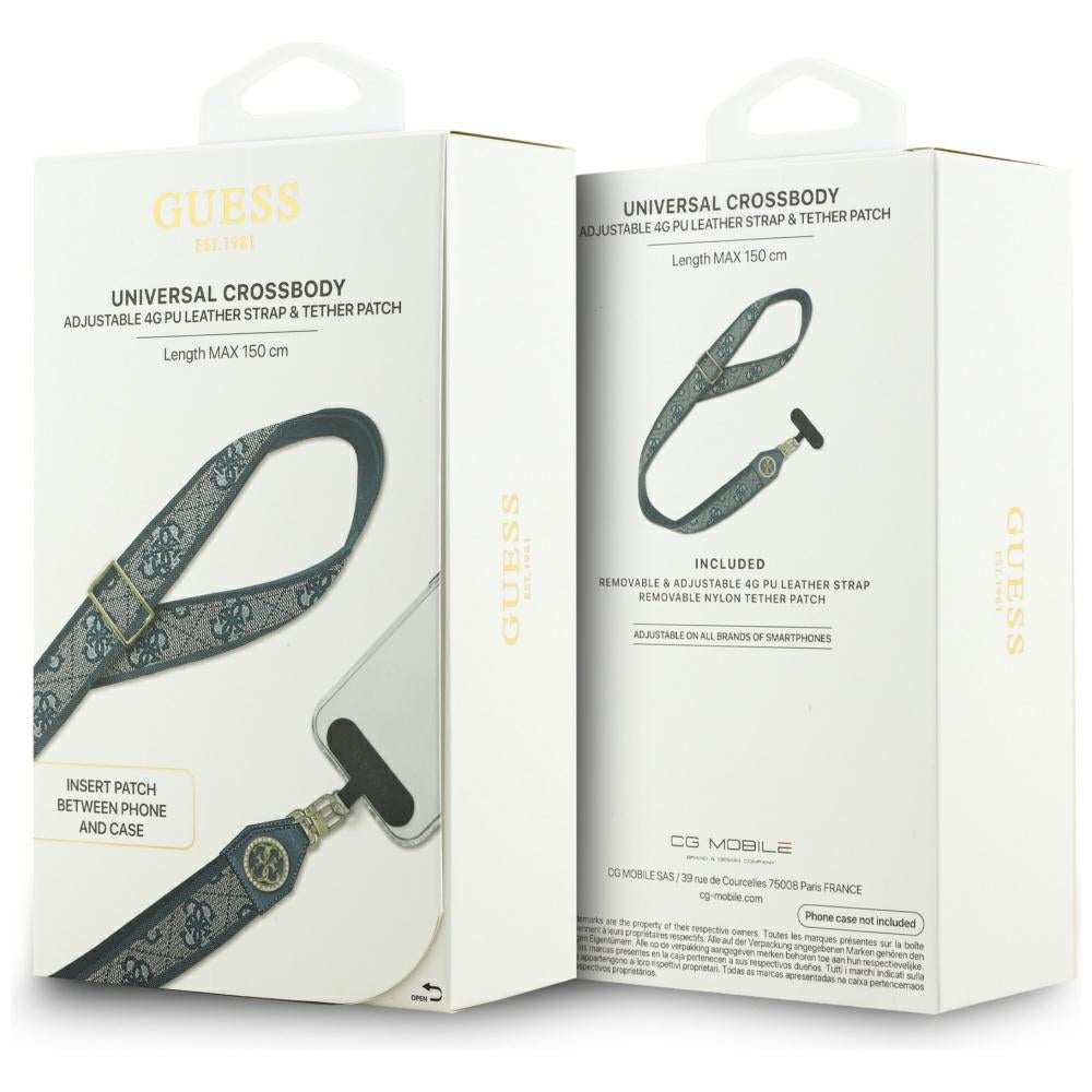 Sznurek do Telefonu Guess 4G Strass Metal Logo, Niebieski