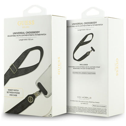 Sznurek do Telefonu Guess 4G Strass Metal Logo, Czarny