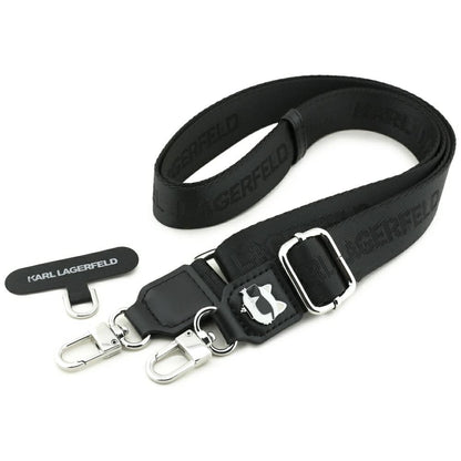 Sznurek do Telefonu Karl Lagerfeld Choupette Metal Logo, Czarny