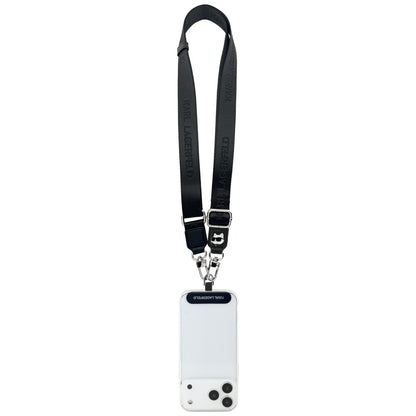 Sznurek do Telefonu Karl Lagerfeld Choupette Metal Logo, Czarny