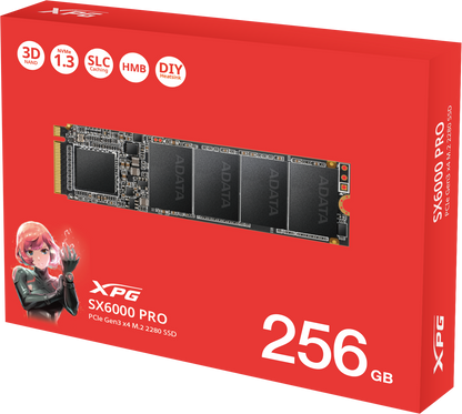 Solid State Drive (SSD) Adata XPG SX6000 Lite, PCI Express 3.0 x4, M.2, 256GB ASX6000LNP-256GT-C