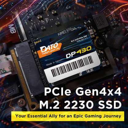 Solid State Drive (SSD) Dato DP430, NVME M.2 2230, PCIE Gen4x4, 1TB, Czarny DP430SSD-1TB