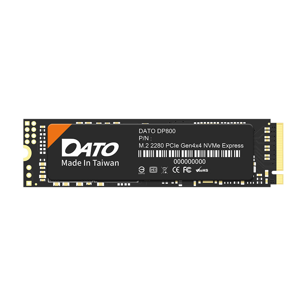 Solid State Drive (SSD) Dato DP800, NVME M.2 2280, PCIe, 512GB, Czarny DP800SSD-512GB