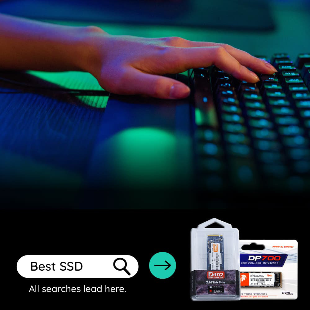 Solid State Drive (SSD) Dato DP800, NVME M.2 2280, PCIe, 512GB, Czarny DP800SSD-512GB
