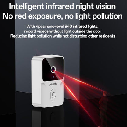 Dzwonek Yesido KM27, Wi-Fi, 2K, Biały