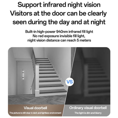 Dzwonek Yesido KM27, Wi-Fi, 2K, Biały