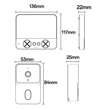 Dzwonek Yesido KM27, Wi-Fi, 2K, Biały